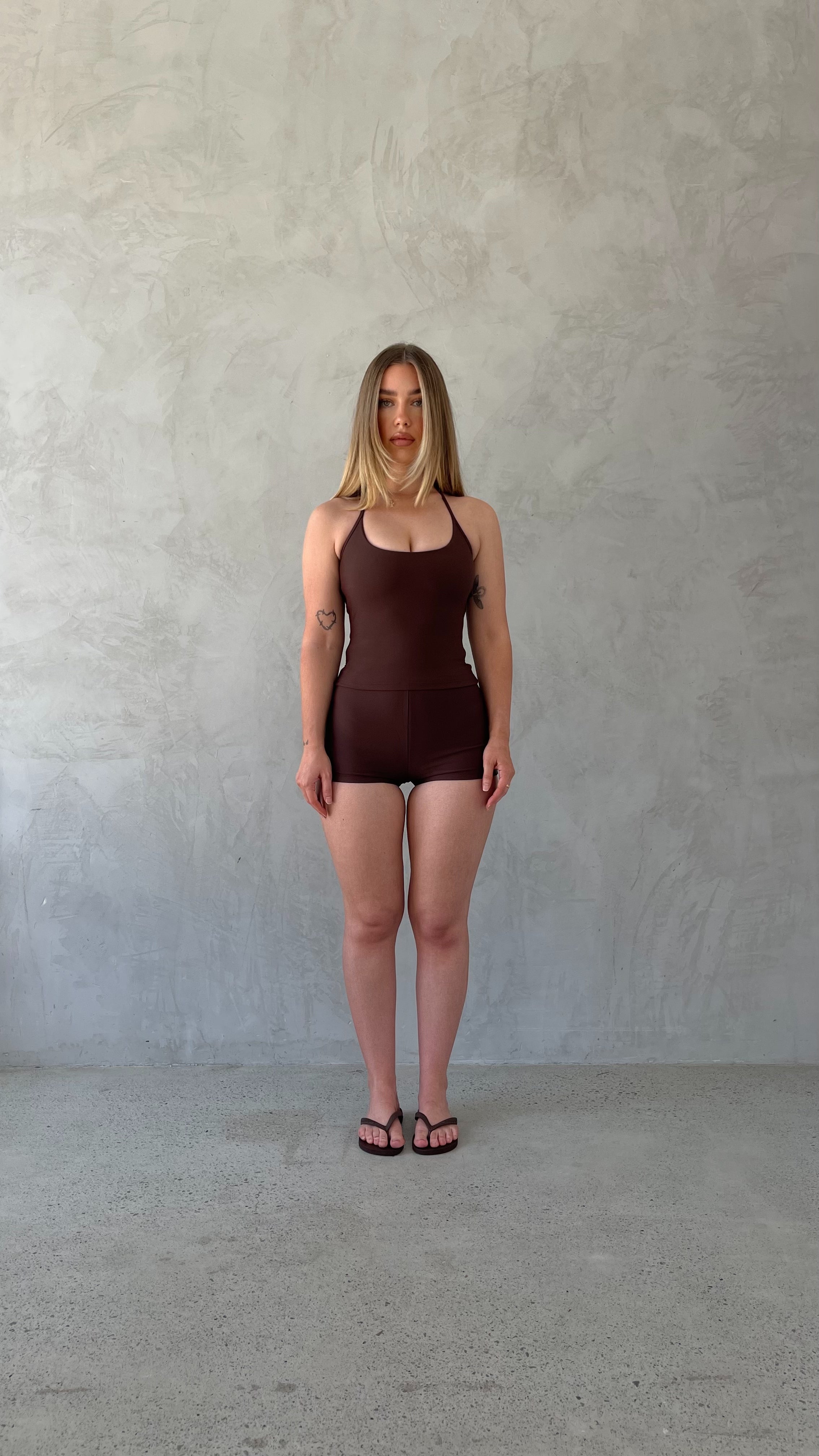 SIMONE TANK - CHOCOLATE